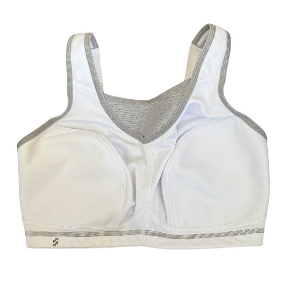 Glamorise Elite Sports Bra No Bounce White and Gray size 36F - Picture 4 of 8